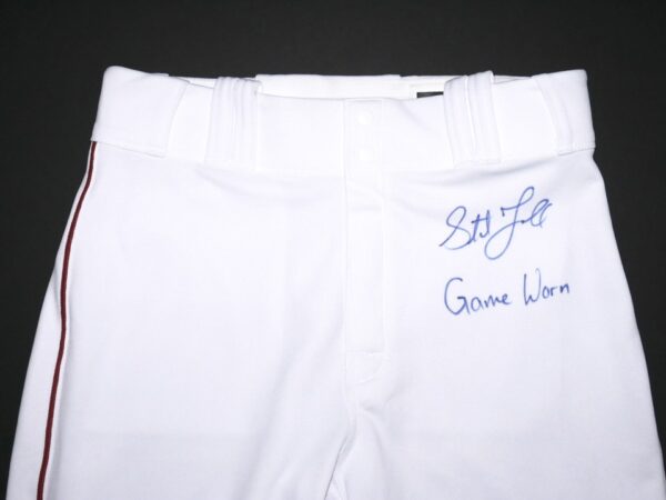 Stuart Fairchild 2023 Cincinnati Reds Game Worn & Signed White Nike Pants