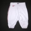 Stuart Fairchild 2023 Cincinnati Reds Game Worn & Signed White Nike Pants