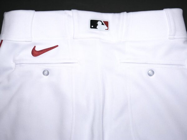 Stuart Fairchild 2023 Cincinnati Reds Game Worn & Signed White Nike Pants