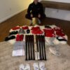 Stuart Fairchild with 2023 Cincinnati Reds Game Worn & Signed White Nike Pants