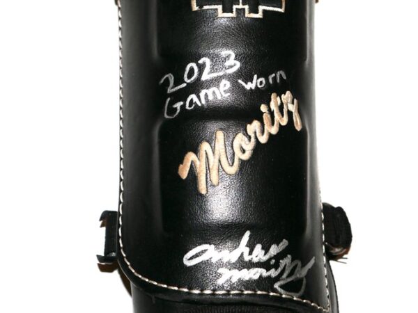 Andrew Moritz 2023 Mississippi Braves Game Worn & Signed 'MORITZ" 44 Batter's Leg Guard