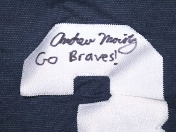 Andrew Moritz 2023 Player Issued & Signed Official Mississippi Braves #30 EvoShield Shirt - Worn for Batting Practice!