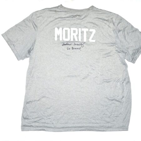 Andrew Moritz Player Issued & Signed Official Atlanta Braves MORITZ Under Armour Shirt