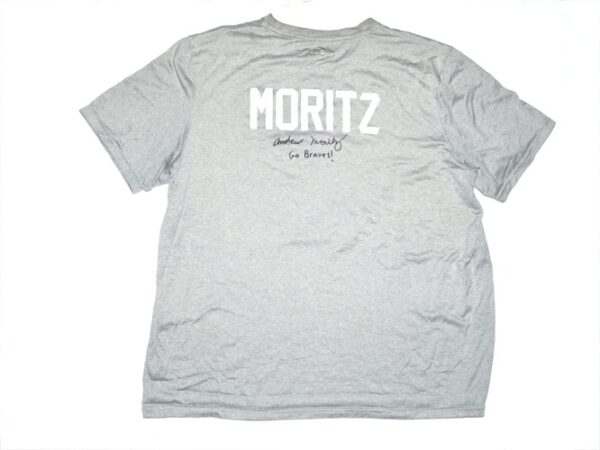 Andrew Moritz Player Issued & Signed Official Atlanta Braves MORITZ Under Armour Shirt
