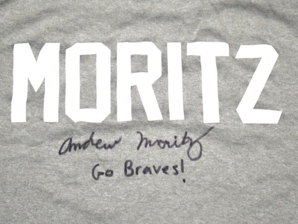 Andrew Moritz Player Issued & Signed Official Atlanta Braves MORITZ Under Armour Shirt