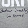 Andrew Moritz Player Issued & Signed Official Atlanta Braves MORITZ Under Armour Shirt