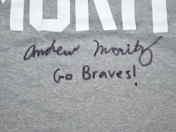 Andrew Moritz Player Issued & Signed Official Atlanta Braves MORITZ Under Armour Shirt