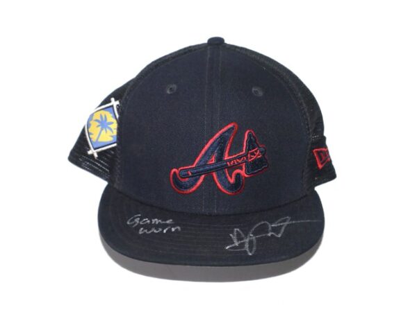 Arden Pabst 2022 Game Worn & Signed Official Atlanta Braves Spring Training New Era 59FIFTY Hat