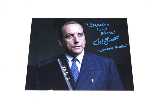 Bob Gunton Signed Warden Samuel Norton The Shawshank Redemption 11 x 14 Photo With Inscription - ACOA