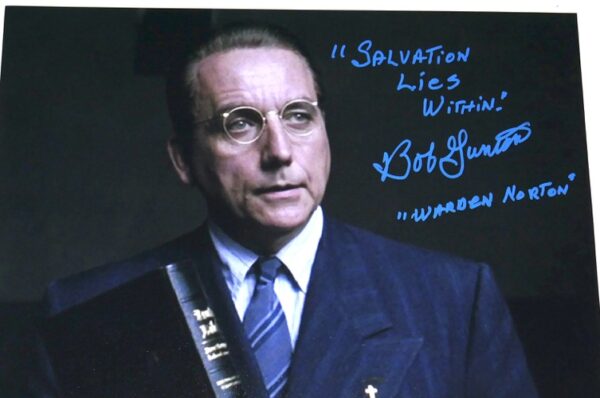Bob Gunton Signed Warden Samuel Norton The Shawshank Redemption 11 x 14 Photo With Inscription - ACOA