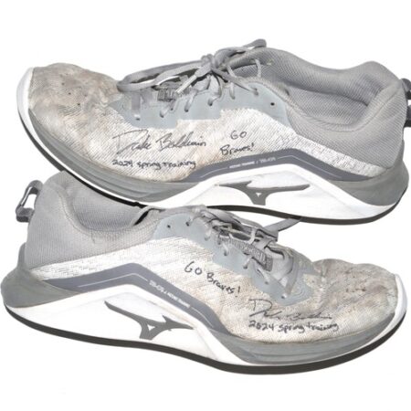 Drake Baldwin 2024 Atlanta Braves Training Worn & Signed Mizuno TS-01 Shoes - Worn in Spring Training!