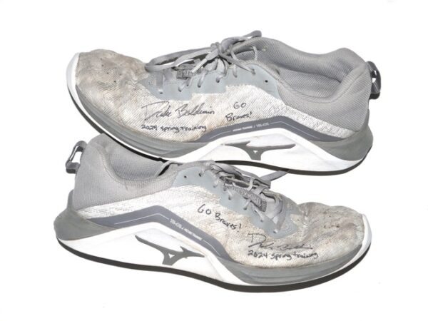 Drake Baldwin 2024 Atlanta Braves Training Worn & Signed Mizuno TS-01 Shoes - Worn in Spring Training!