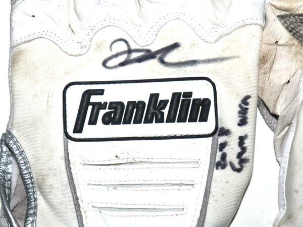 Drew Lugbauer 2023 Gwinnett Stripers Game Worn & Signed Franklin Batting Gloves