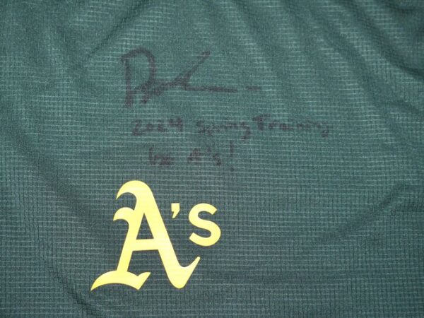 Drew Lugbauer 2024 Spring Training Worn & Signed Official Oakland Athletics Long Sleeve Nike Dri-Fit XL Shirt