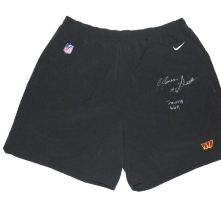 Jaryd Jones-Smith 2023 Training Camp Worn & Signed Official Washington Commanders Nike Dri-Fit 3XL Shorts