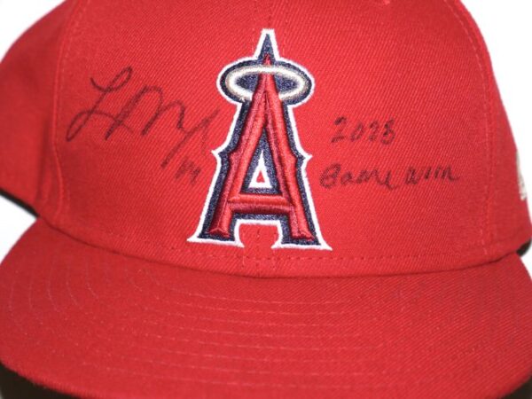 Logan O'Hoppe 2023 Game Worn & Signed Official Los Angeles Angels 14 O'Hoppe New Era 59FIFTY Hat
