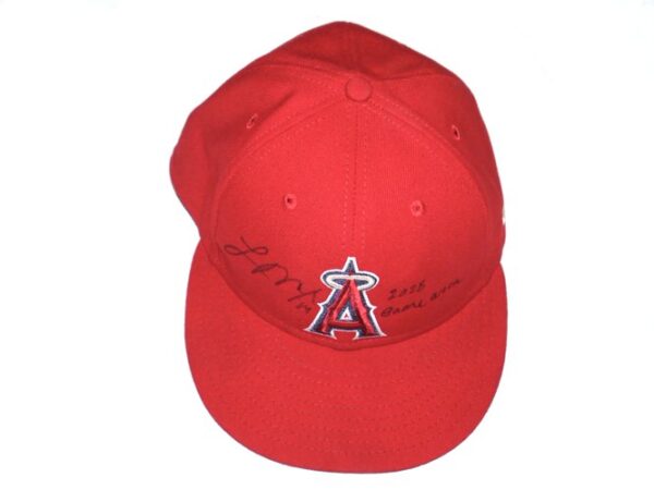 Logan O'Hoppe 2023 Game Worn & Signed Official Los Angeles Angels 14 O'Hoppe New Era 59FIFTY Hat