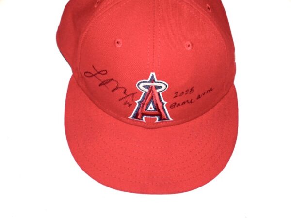 Logan O'Hoppe 2023 Game Worn & Signed Official Los Angeles Angels 14 O'Hoppe New Era 59FIFTY Hat