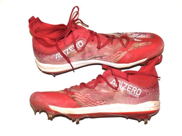 Logan O'Hoppe 2023 Los Angeles Angels #14 Game Worn & Signed Adidas Adizero Cleats