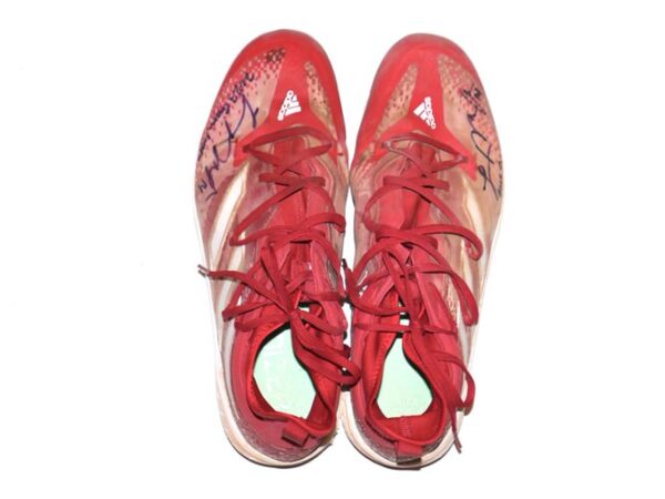 Logan O'Hoppe 2023 Los Angeles Angels #14 Game Worn & Signed Adidas Adizero Cleats