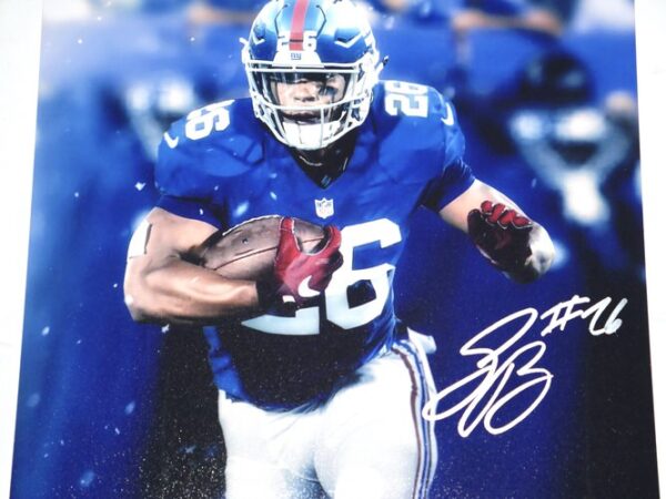 Saquon Barkley Signed Autographed New York Giants Color Action 8 x 10 Photo - JSA