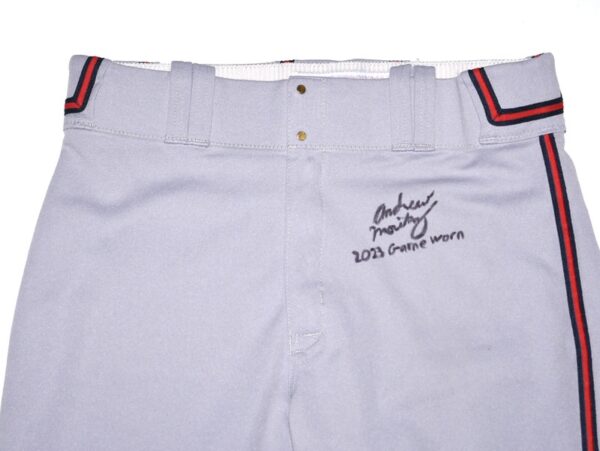 Andrew Moritz 2023 Mississippi Braves Game Worn & Signed Official Majestic Pants