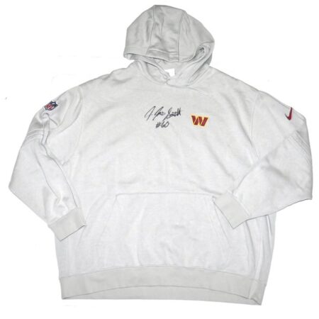 Jaryd Jones-Smith Player Issued & Signed Official Gray Washington Commanders #60 Nike 3XL Pullover Hoodie