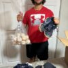 Javier Valdes with 2023 Mississippi Braves Game Worn & Signed Franklin Batting Gloves