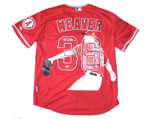 Jered Weaver Signed Los Angeles Angels 2010 All-Star Game Majestic Jersey - Hand Painted by William Zavala!