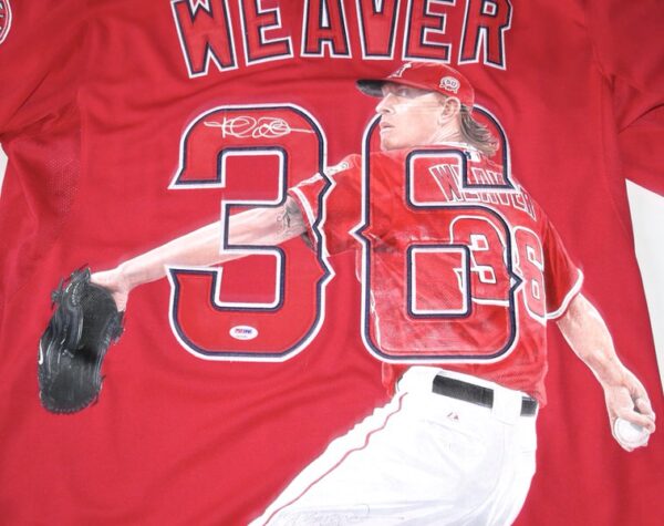 Jered Weaver Signed Los Angeles Angels 2010 All-Star Game Majestic Jersey - Hand Painted by William Zavala!