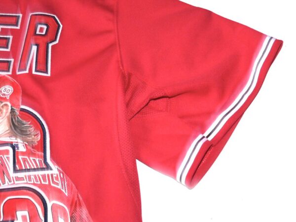 Jered Weaver Signed Los Angeles Angels 2010 All-Star Game Majestic Jersey - Hand Painted by William Zavala!