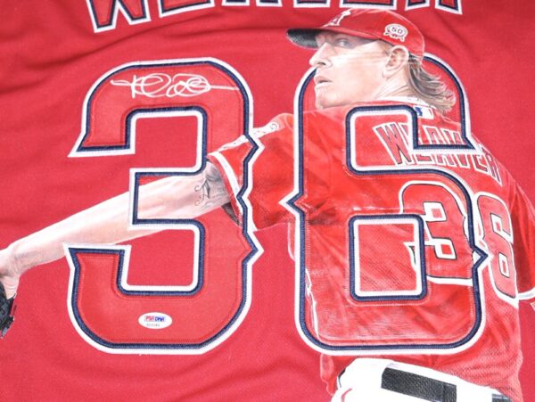 Jered Weaver Signed Los Angeles Angels 2010 All-Star Game Majestic Jersey - Hand Painted by William Zavala!