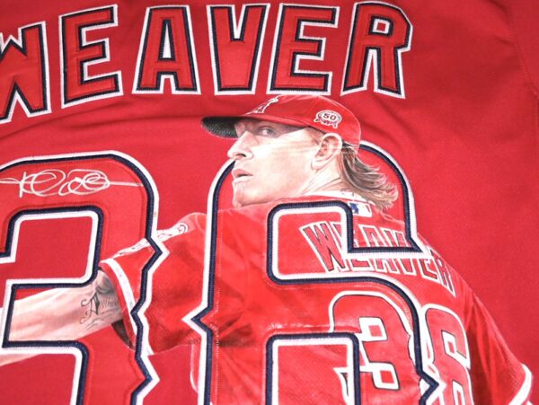Jered Weaver Signed Los Angeles Angels 2010 All-Star Game Majestic Jersey - Hand Painted by William Zavala!