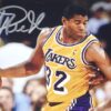 Magic Johnson Signed Los Angeles Lakers 8 x 10 Vs Michael Jordan - Beckett Witnessed