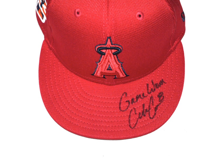 Coleman Crow 2023 Game Worn & Signed Official Los Angeles Angels Spring Training CROW New Era 59FIFTY Fitted Hat