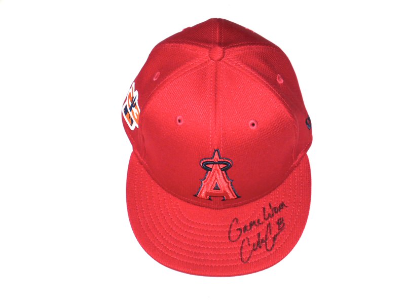 Coleman Crow 2023 Game Worn & Signed Official Los Angeles Angels Spring Training CROW New Era 59FIFTY Fitted Hat