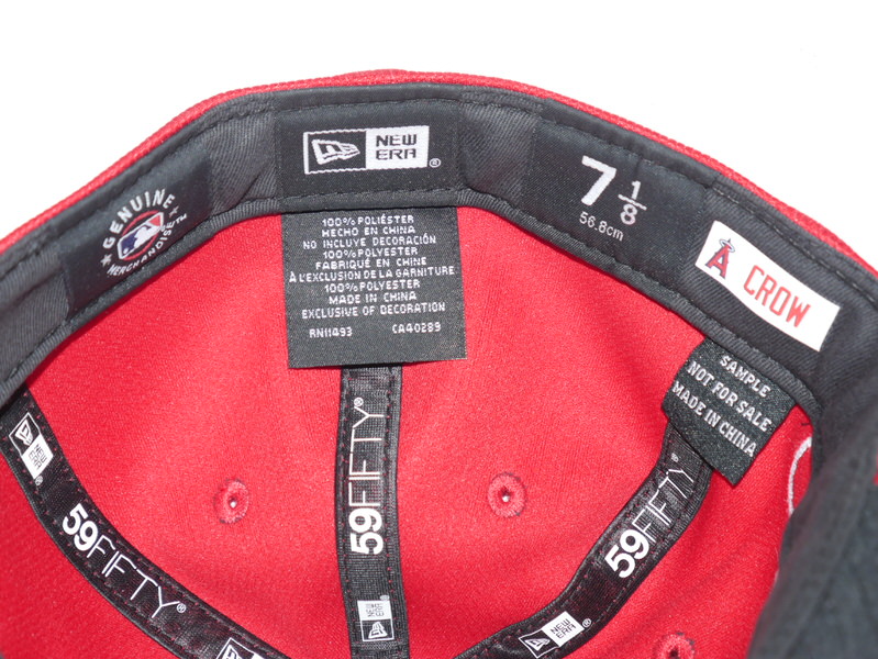 Coleman Crow 2023 Game Worn & Signed Official Los Angeles Angels Spring Training CROW New Era 59FIFTY Fitted Hat