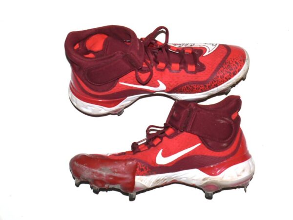 Coleman Crow 2023 Los Angeles Angels #91 Game Worn & Signed Nike React Baseball Cleats