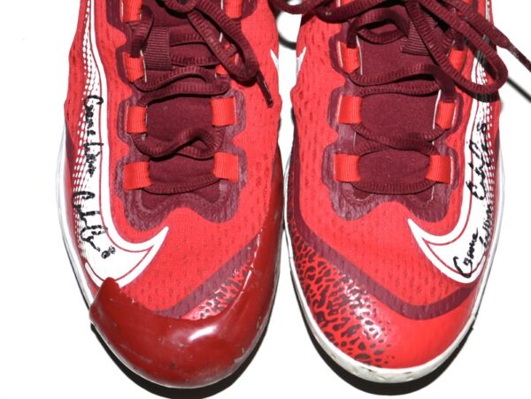Coleman Crow 2023 Los Angeles Angels #91 Game Worn & Signed Nike React Baseball Cleats