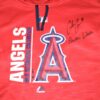 Coleman Crow Practice Worn & Signed Official Los Angeles Angels Majestic Thermabase Pullover Hooded Sweatshirt