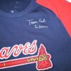 Tanner Gordon Team Issued & Signed Official Atlanta Braves Nike Dri-Fit MLB Pullover
