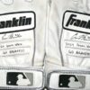 Cade Bunnell 2024 Mississippi Braves Game Worn & Signed Go Braves! White & Grey Franklin Batting Gloves