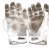 Cade Bunnell 2024 Mississippi Braves Game Worn & Signed Go Braves! White & Grey Franklin Batting Gloves