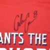 Coleman Crow Rocket City Trash Pandas Practice Worn & Signed WHO WANTS THE PORKCHOP? Shirt