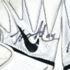 Henry Anderson Carolina Panthers Game Worn & Signed White & Gray Nike Gloves