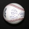 Wade Boggs New York Yankees Signed Autographed Rawlings Official Major League Baseball with 5 Inscriptions!! JSA Witnessed