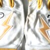Drew Lugbauer 2024 Las Vegas Aviators Game Worn & Signed White & Yellow Bruce Bolt Batting Gloves