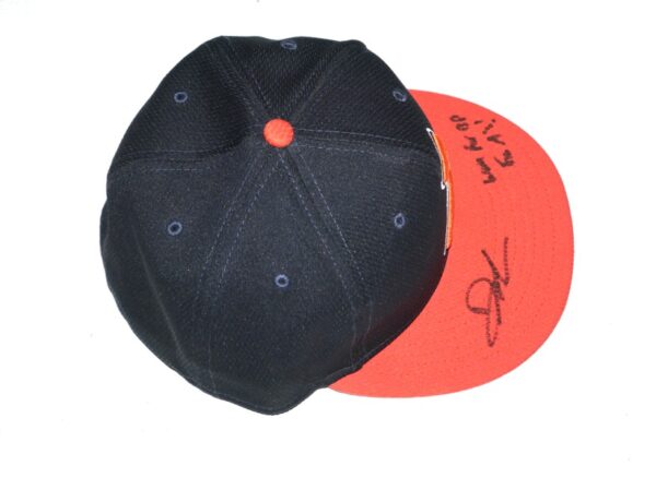 Drew Lugbauer Team Issued & Signed Official Las Vegas Aviators #17 Batting Practice New Era On-Field 59FIFTY Fitted Hat
