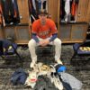 Drew Lugbauer with 2024 Las Vegas Aviators Game Worn & Signed Wilson 2K Pro Stock Select Baseball Glove