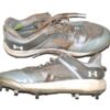Luke Waddell 2024 Gwinnett Stripers Game Worn & Signed Grey & White Under Armour Baseball Cleats